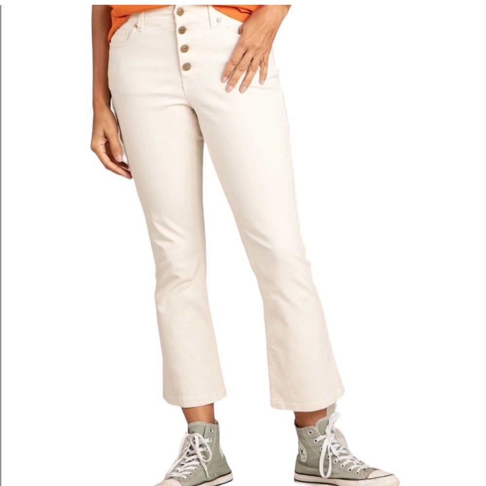 Toad & Co Earthworks kick flare crop pant size 10 NWT - Picture 1 of 11